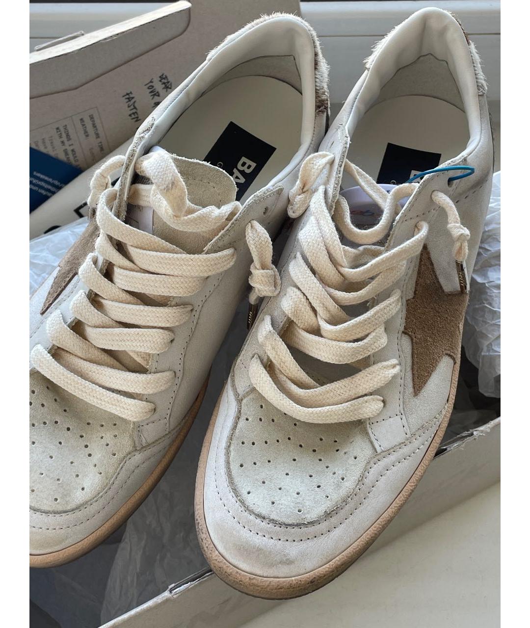 GOLDEN GOOSE DELUXE BRAND Белые кожаные кроссовки, фото 5