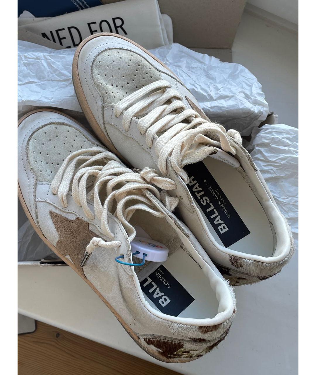 GOLDEN GOOSE DELUXE BRAND Белые кожаные кроссовки, фото 3