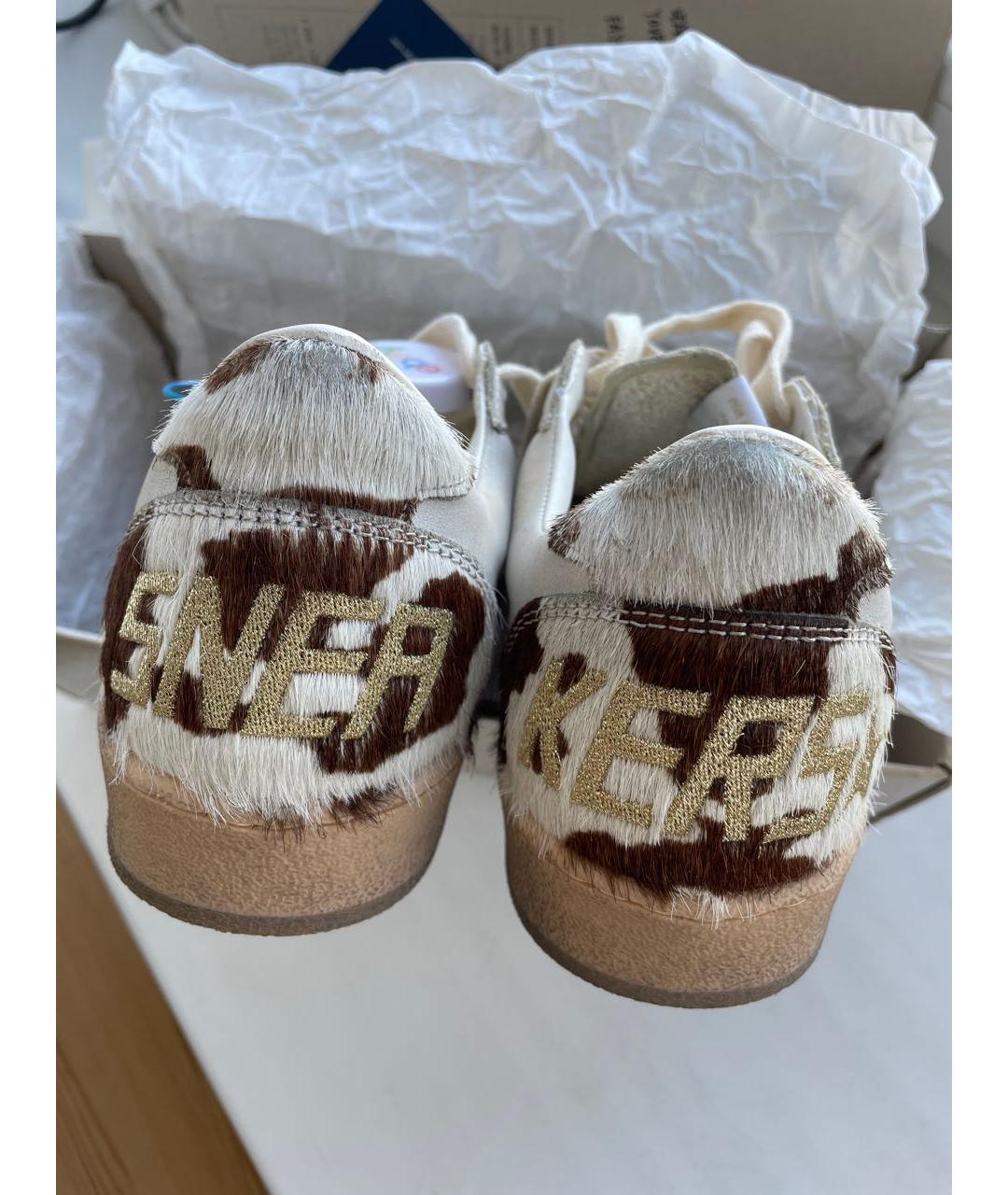 GOLDEN GOOSE DELUXE BRAND Белые кожаные кроссовки, фото 4