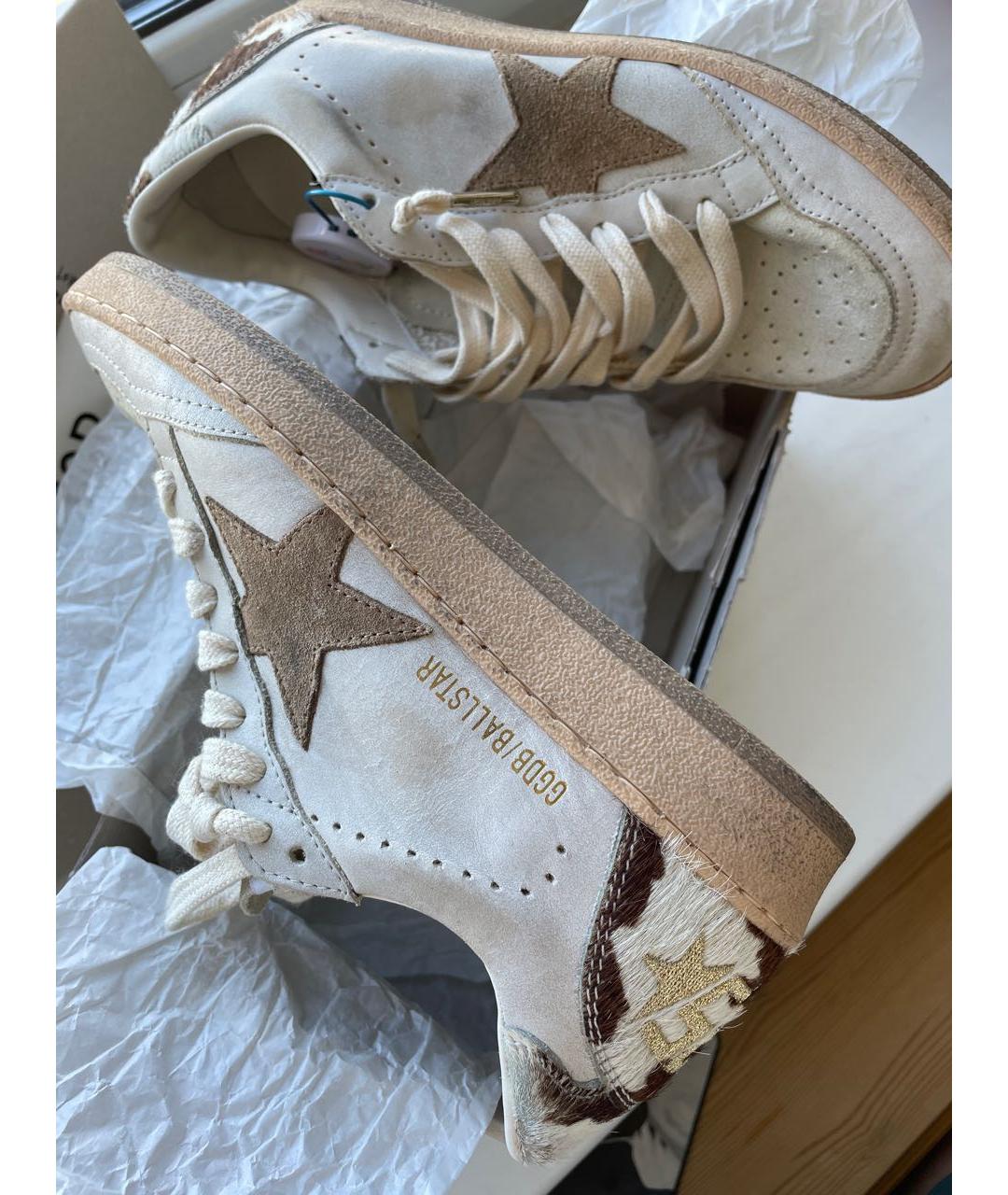 GOLDEN GOOSE DELUXE BRAND Белые кожаные кроссовки, фото 8