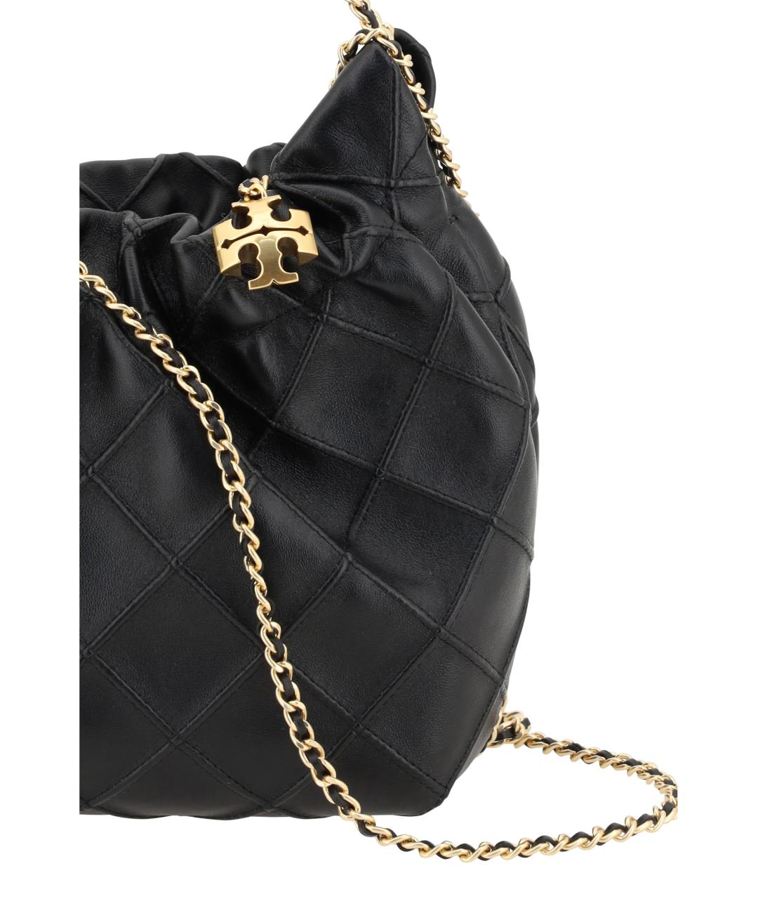 TORY BURCH Черная кожаная сумка через плечо, фото 4