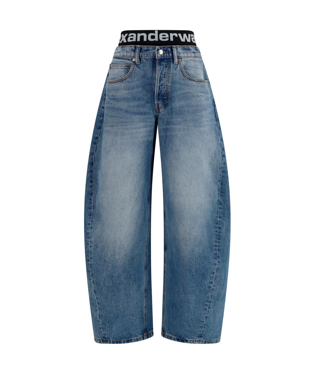 ALEXANDER WANG Синие хлопковые прямые джинсы, фото 1