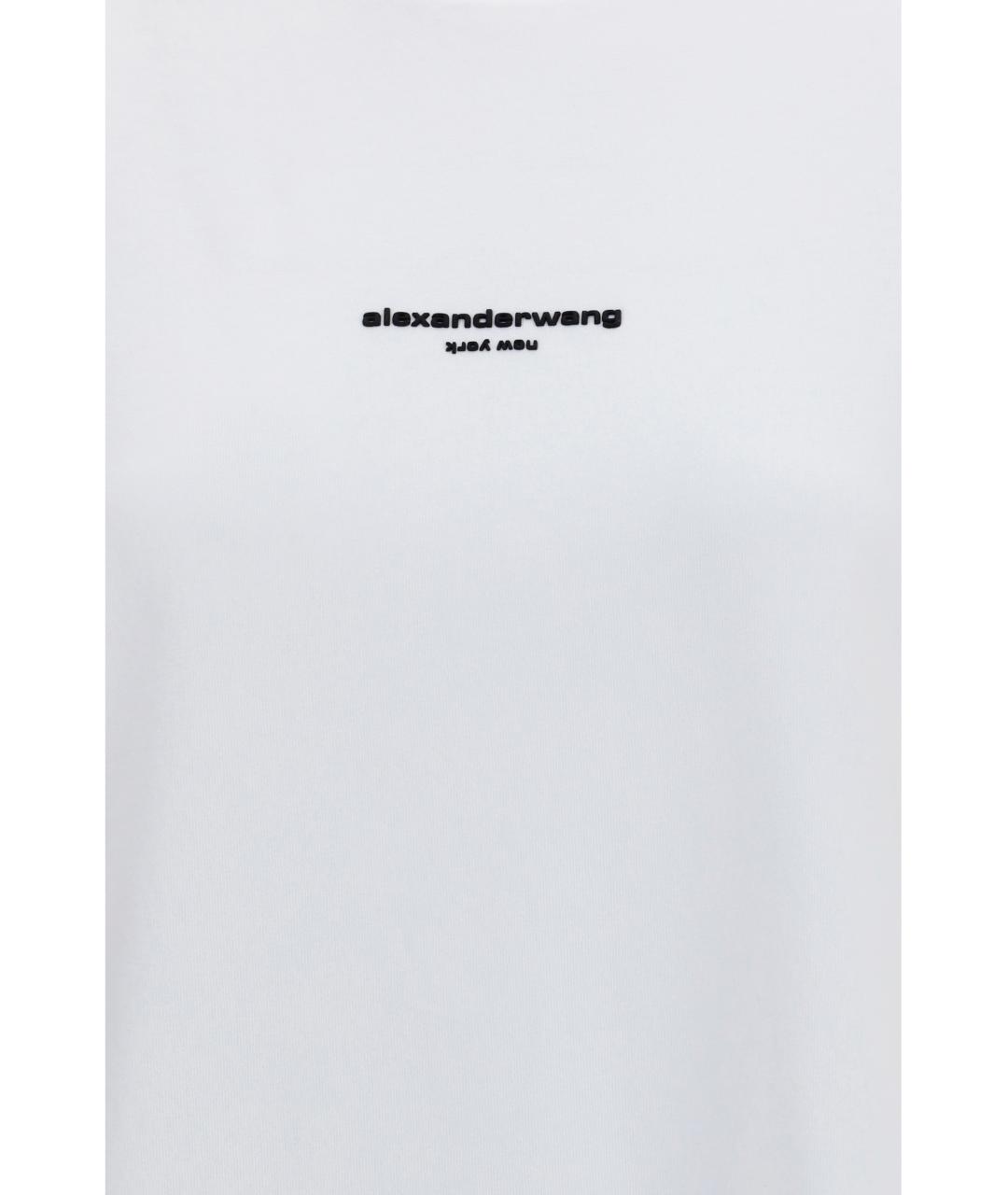 ALEXANDER WANG Белая хлопковая футболка, фото 3