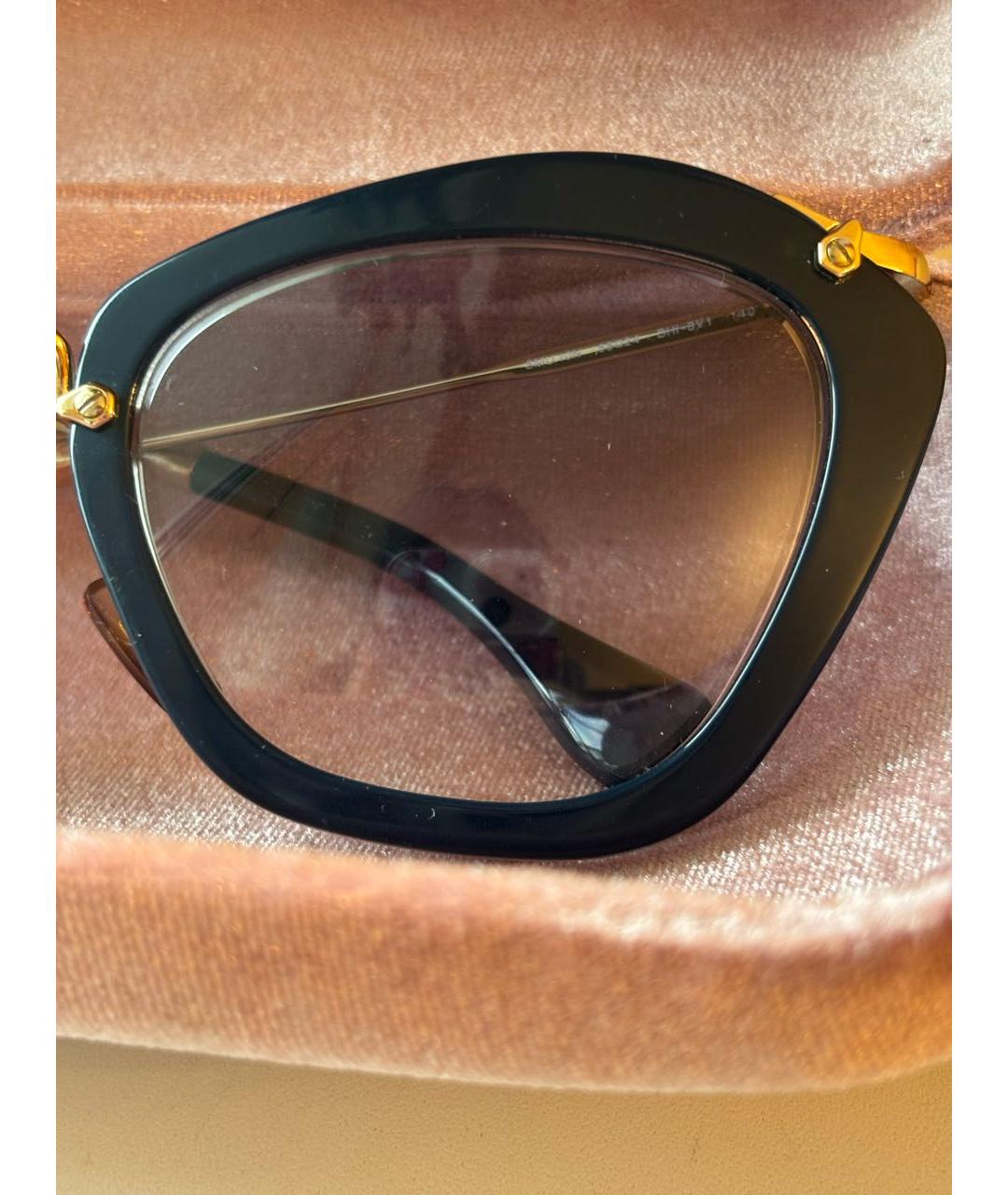 MIU MIU Черные пластиковые солнцезащитные очки, фото 6