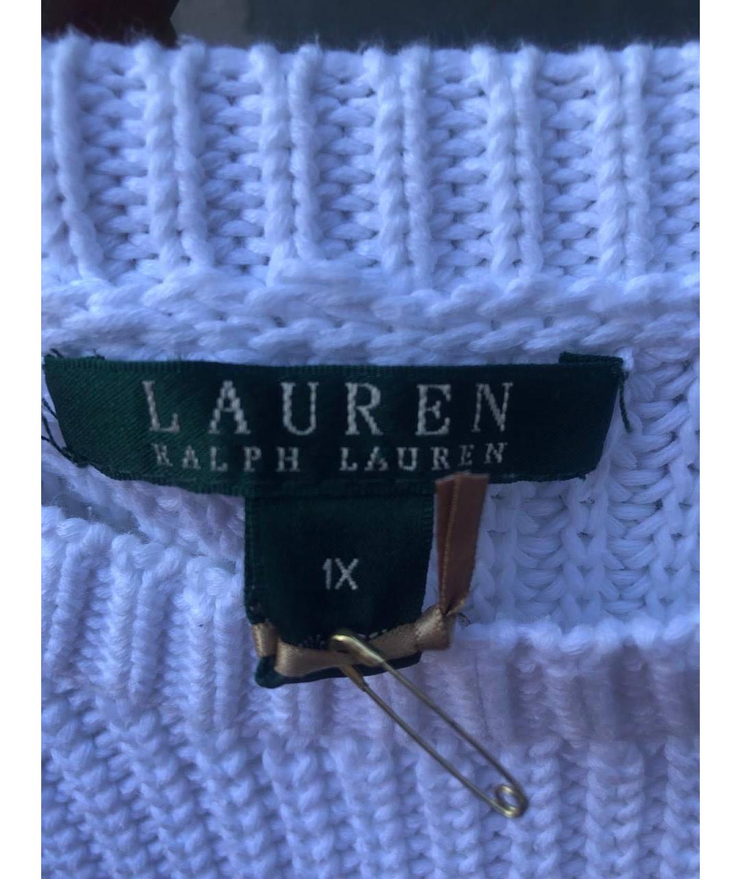 POLO RALPH LAUREN Белый хлопковый джемпер / свитер, фото 3