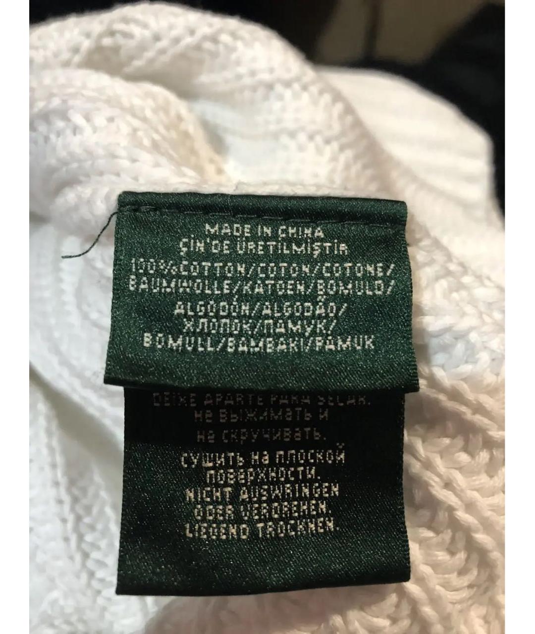 POLO RALPH LAUREN Белый хлопковый джемпер / свитер, фото 5