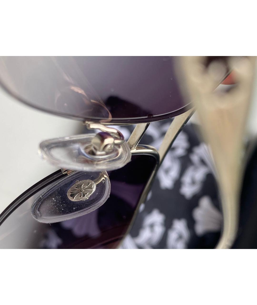 CHROME HEARTS Серебряные металлические солнцезащитные очки, фото 7