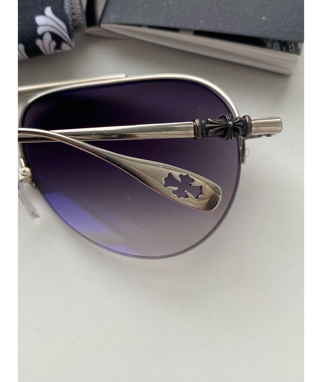 CHROME HEARTS Серебряные металлические солнцезащитные очки, фото 6
