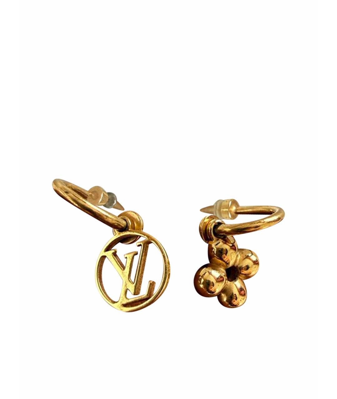 LOUIS VUITTON Золотые серьги, фото 1
