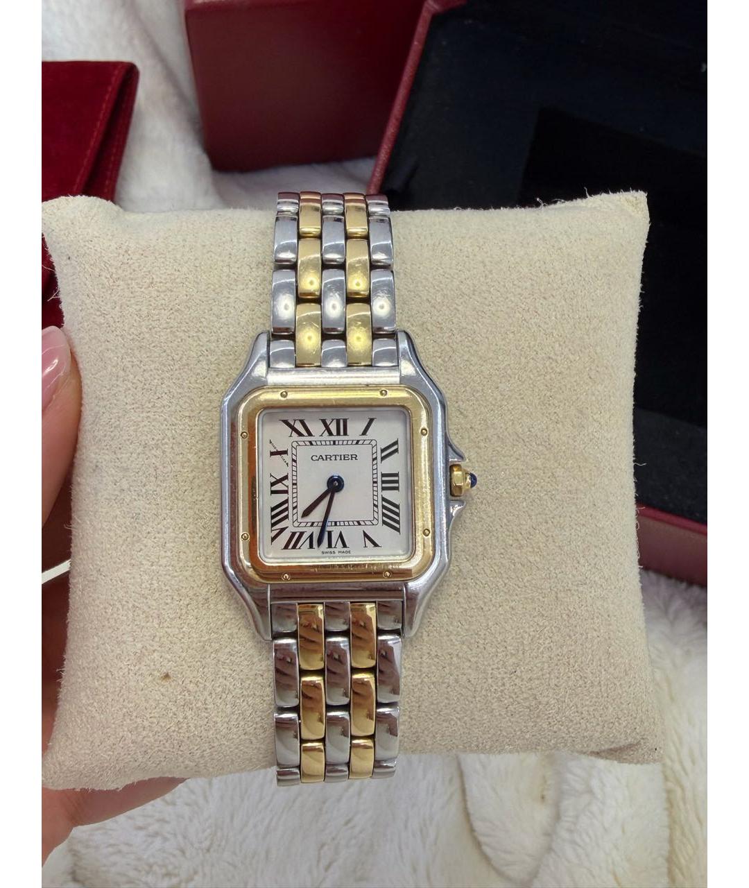 CARTIER Золотые платиновые часы, фото 7