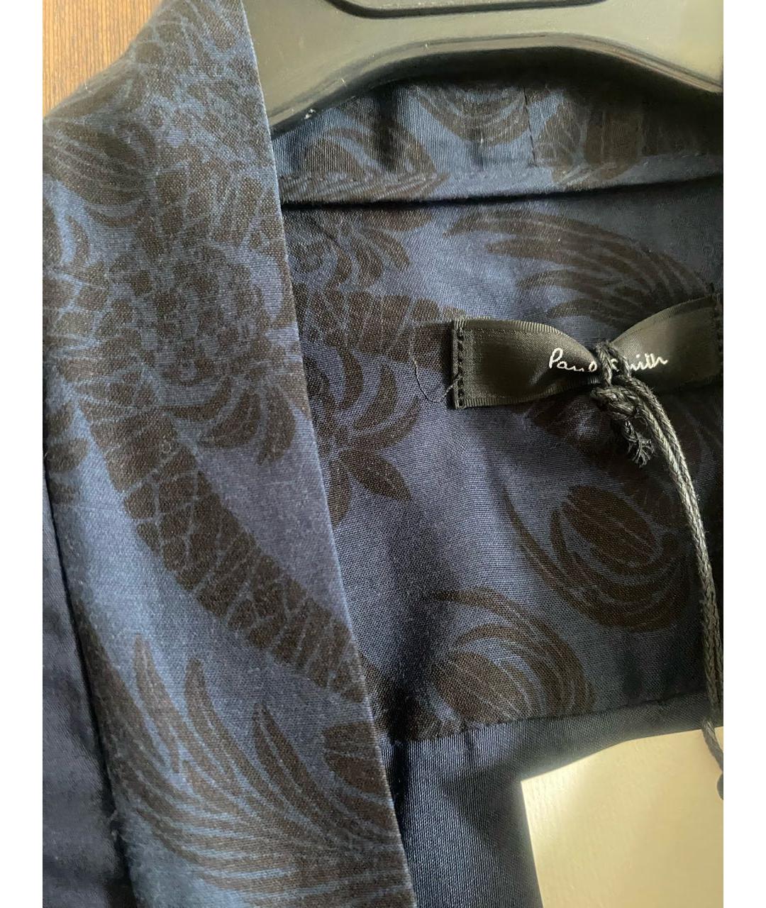 PAUL SMITH Темно-синяя хлопковая рубашка, фото 2