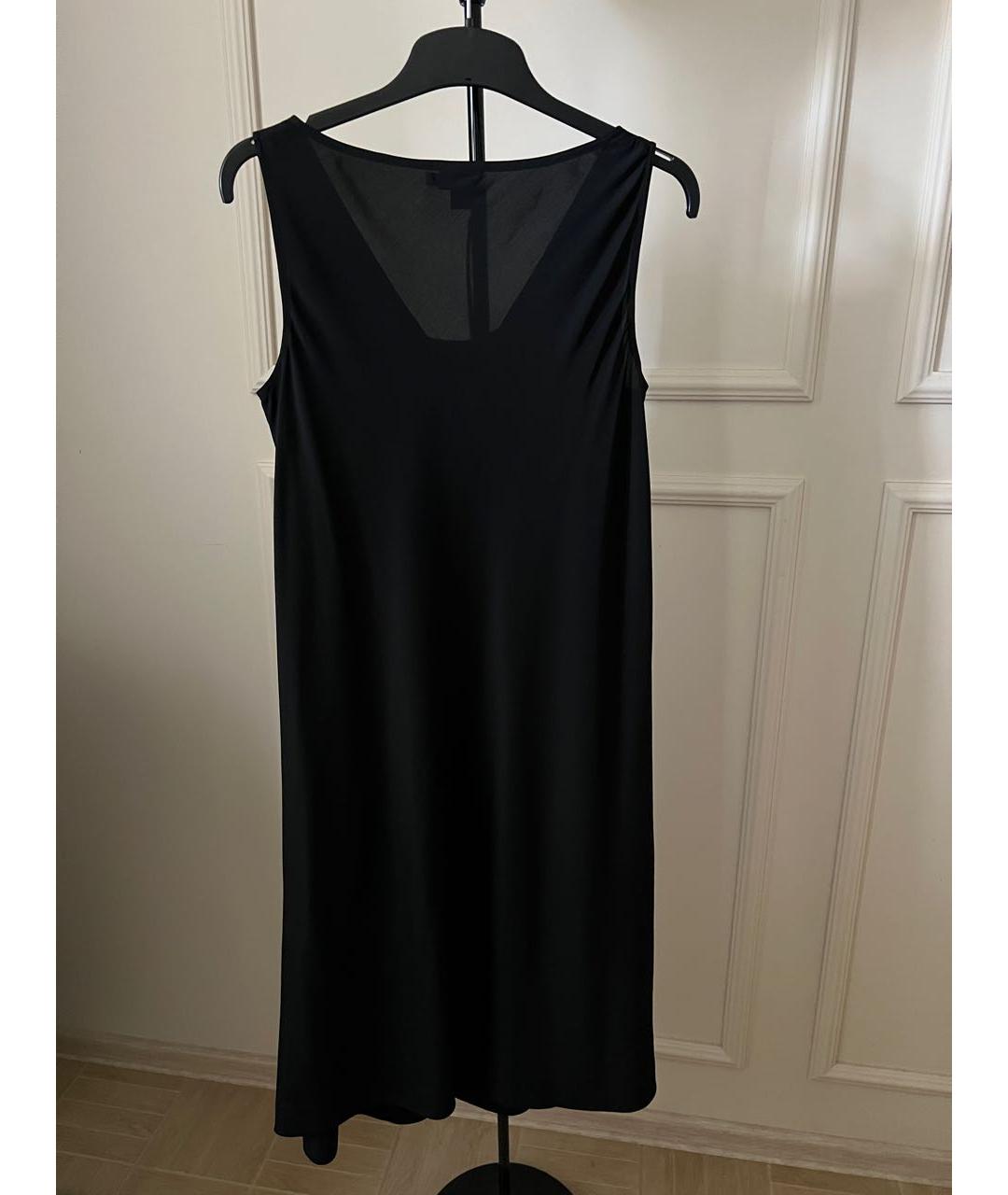 DKNY Черное шелковое вечернее платье, фото 6
