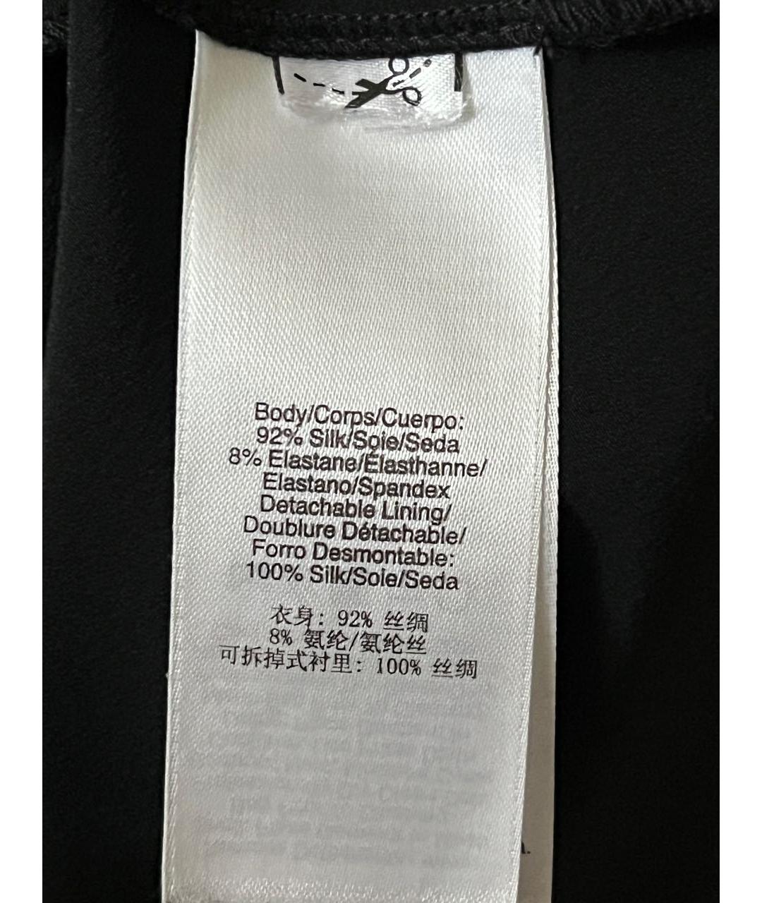 DKNY Черное шелковое вечернее платье, фото 5