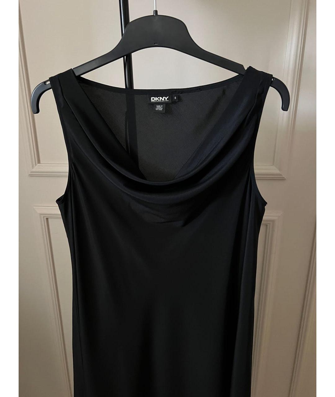 DKNY Черное шелковое вечернее платье, фото 8