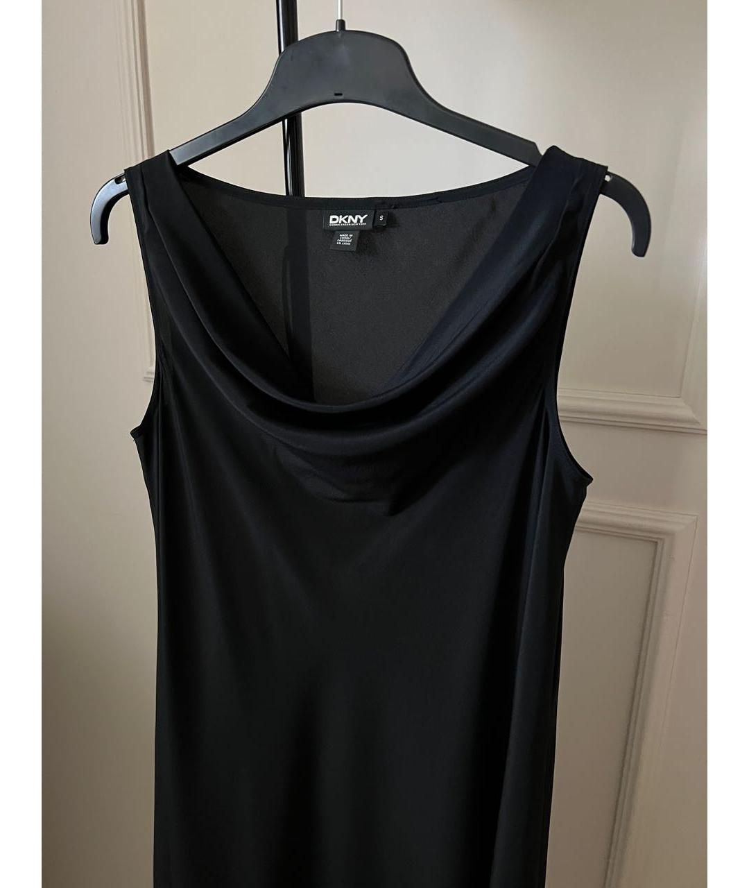 DKNY Черное шелковое вечернее платье, фото 2