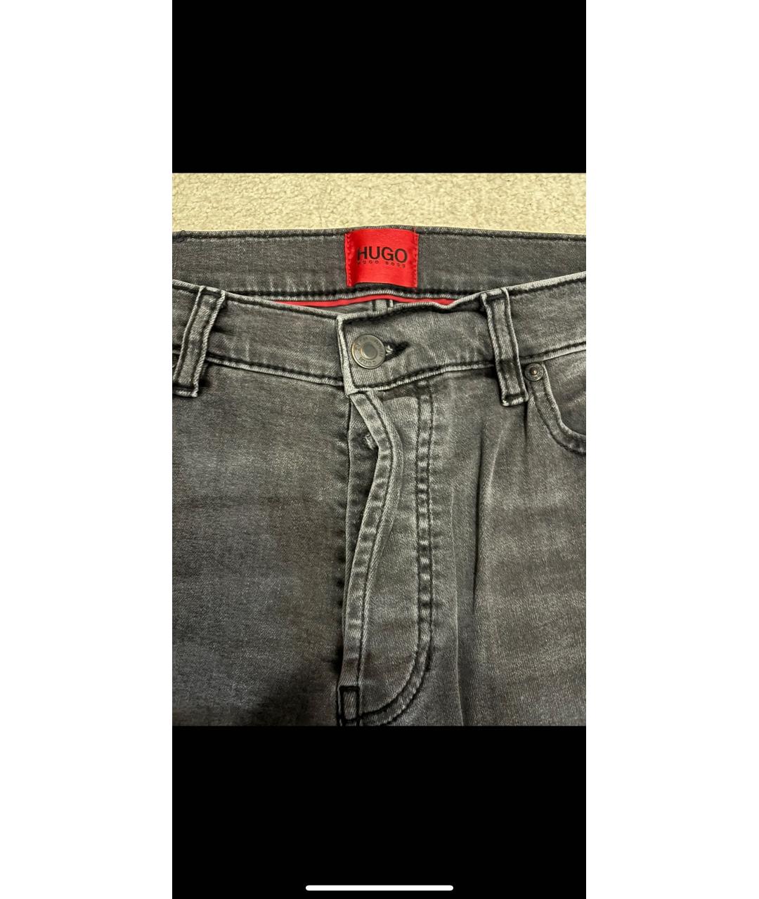 HUGO BOSS Серые прямые джинсы, фото 5