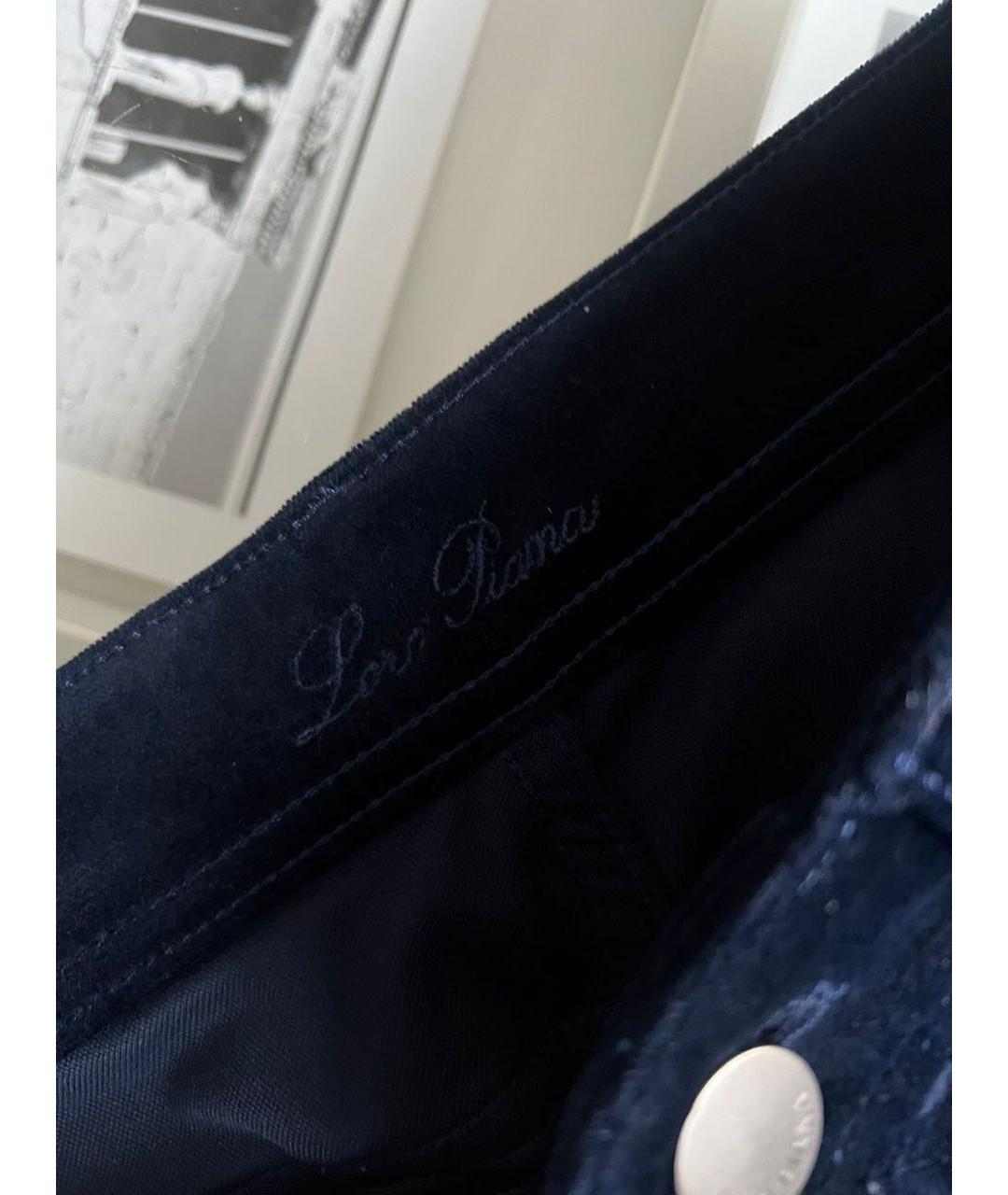 LORO PIANA Темно-синие брюки узкие, фото 4