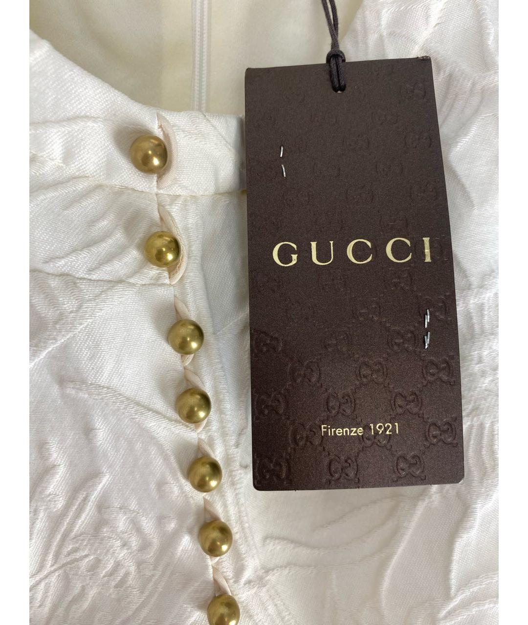 GUCCI Белое хлопковое повседневное платье, фото 4