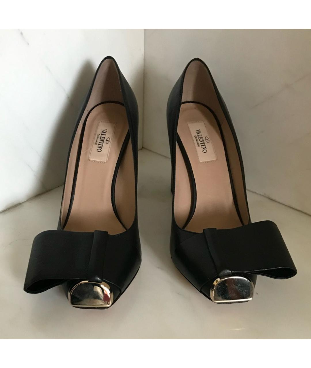 VALENTINO Черные кожаные туфли, фото 8