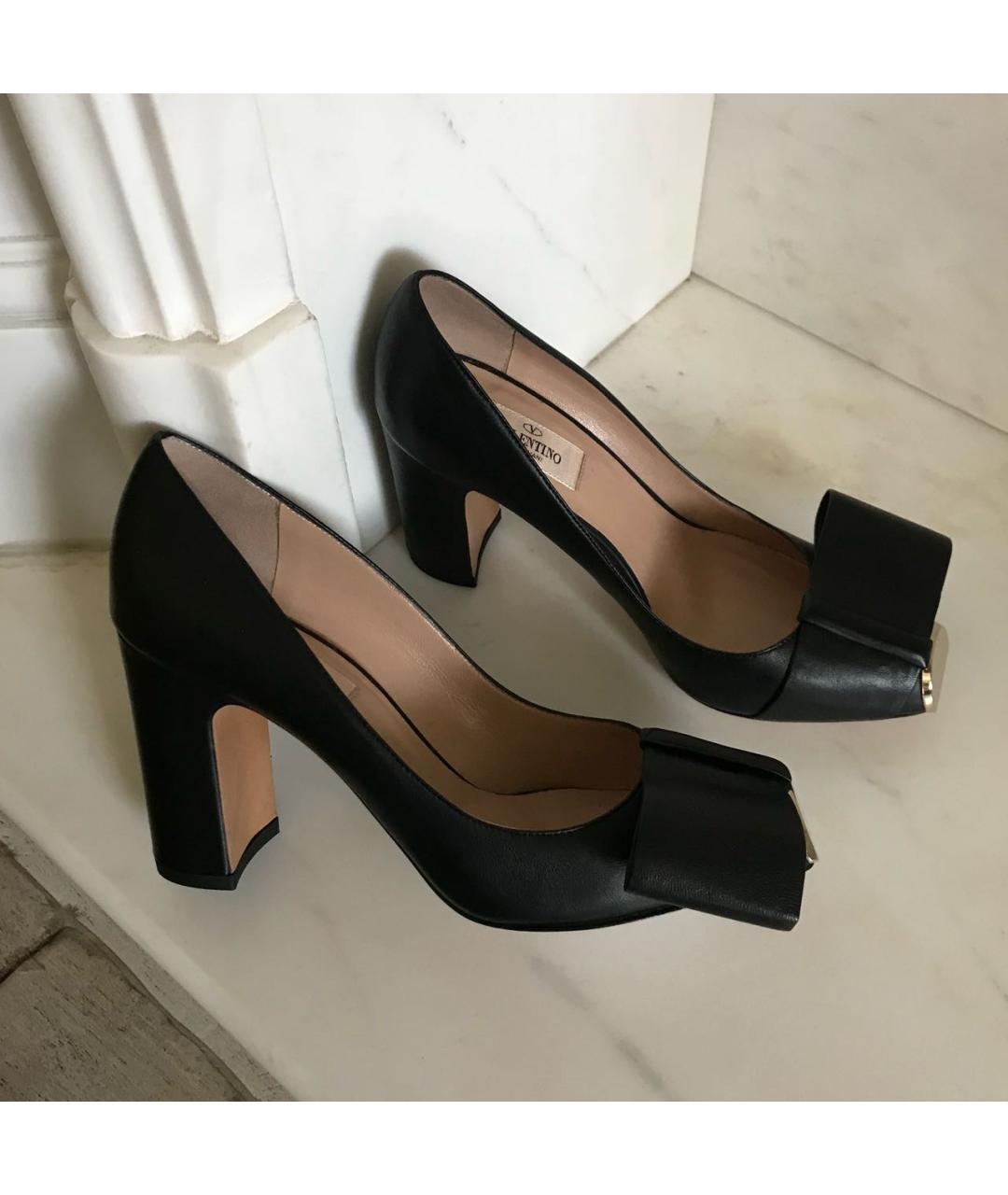 VALENTINO Черные кожаные туфли, фото 6