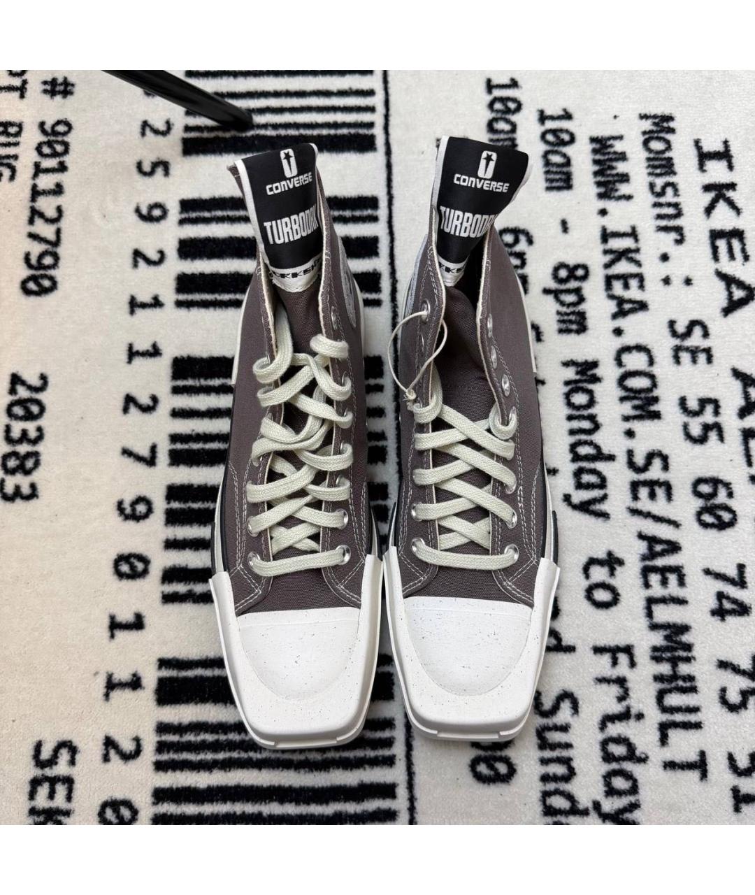 RICK OWENS DRKSHDW Серые кеды, фото 2