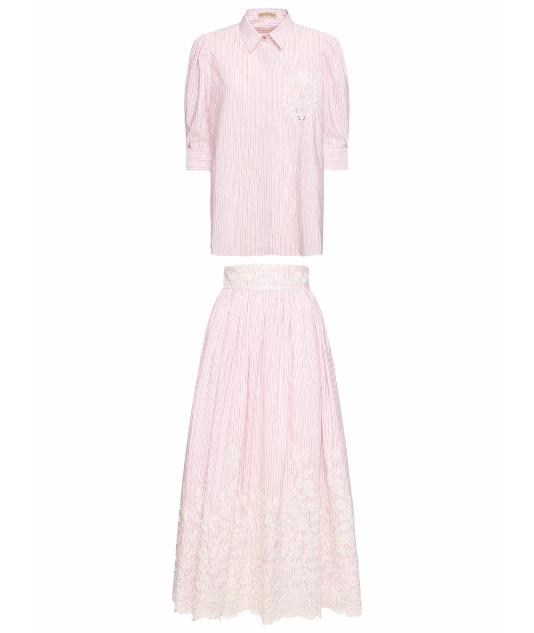 ELIE SAAB Розовый хлопковый костюм с юбками, фото 1