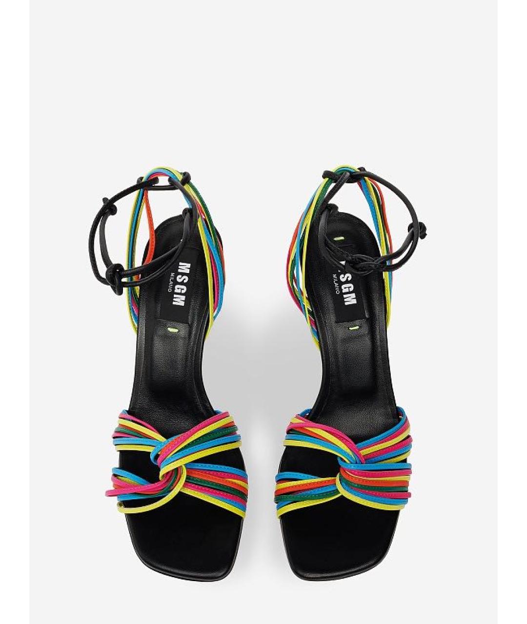 MSGM Мульти кожаные босоножки, фото 3