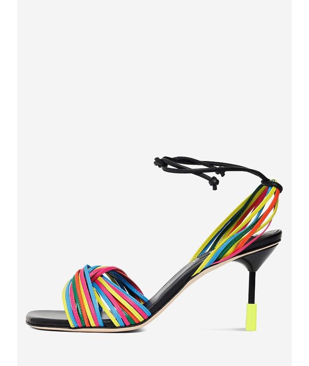 MSGM Мульти кожаные босоножки, фото 6