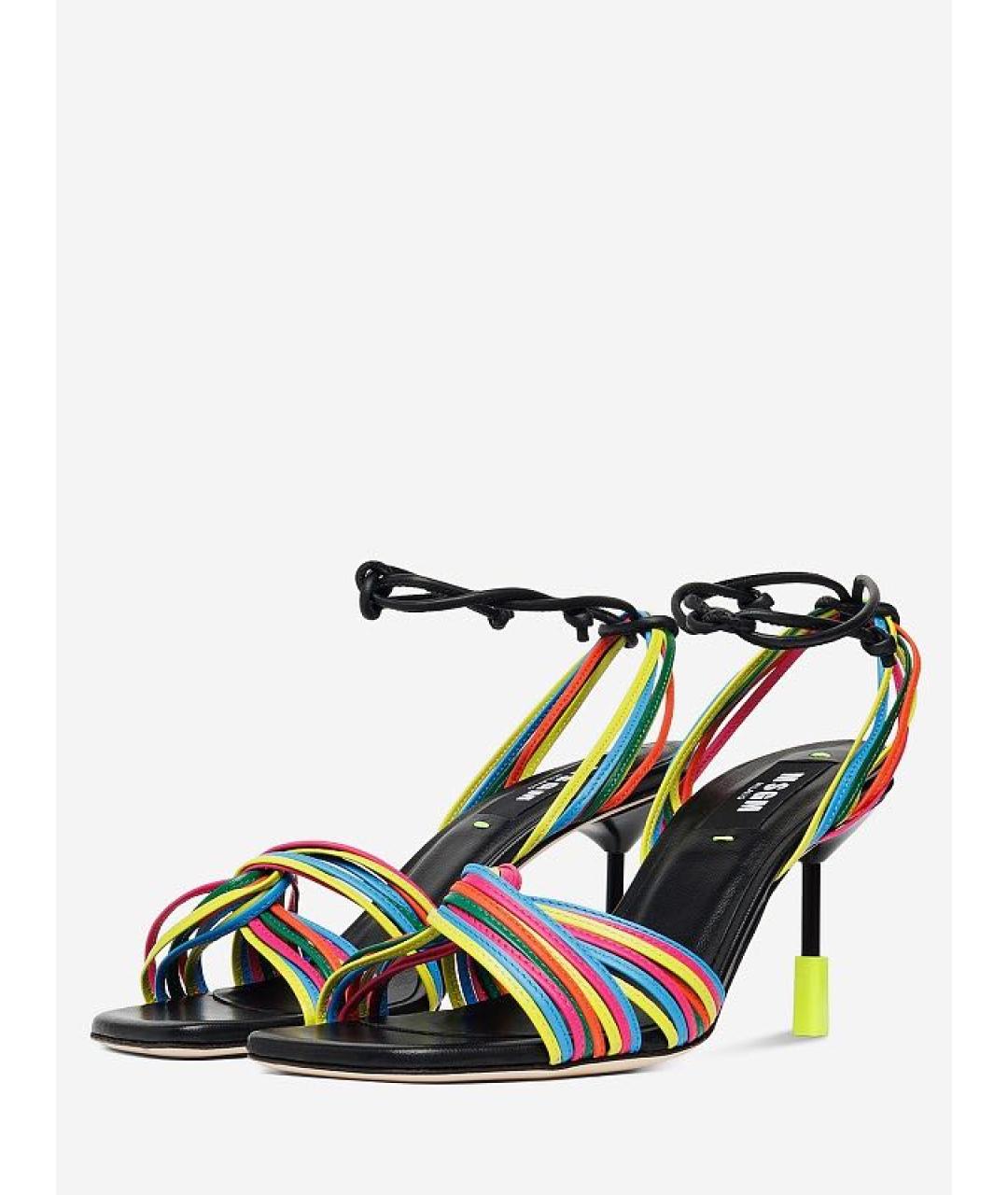 MSGM Мульти кожаные босоножки, фото 2