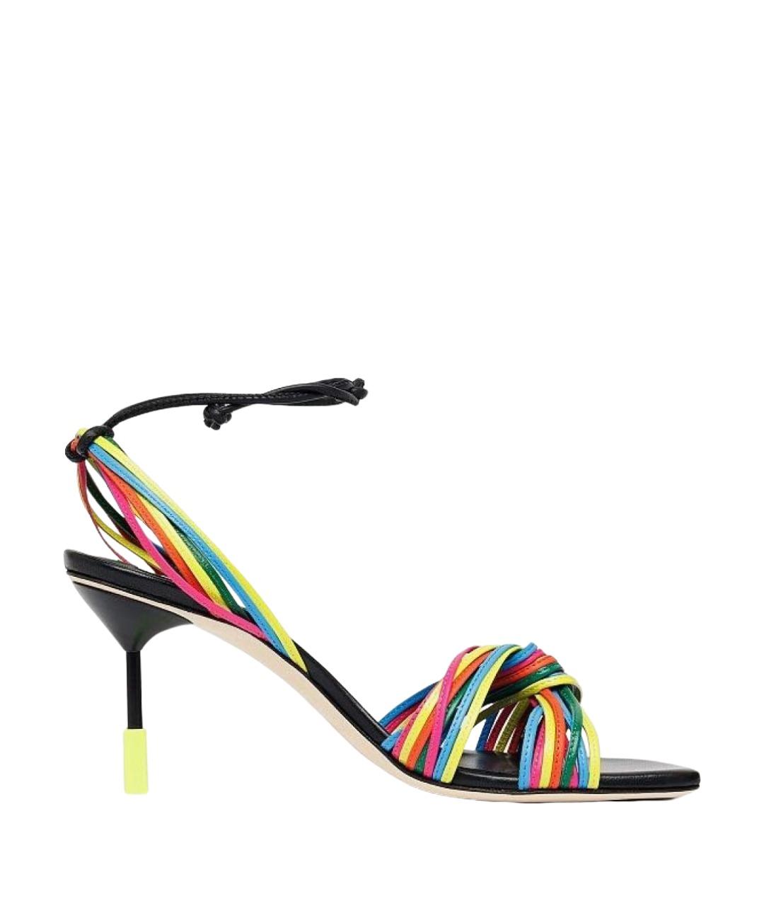 MSGM Мульти кожаные босоножки, фото 1