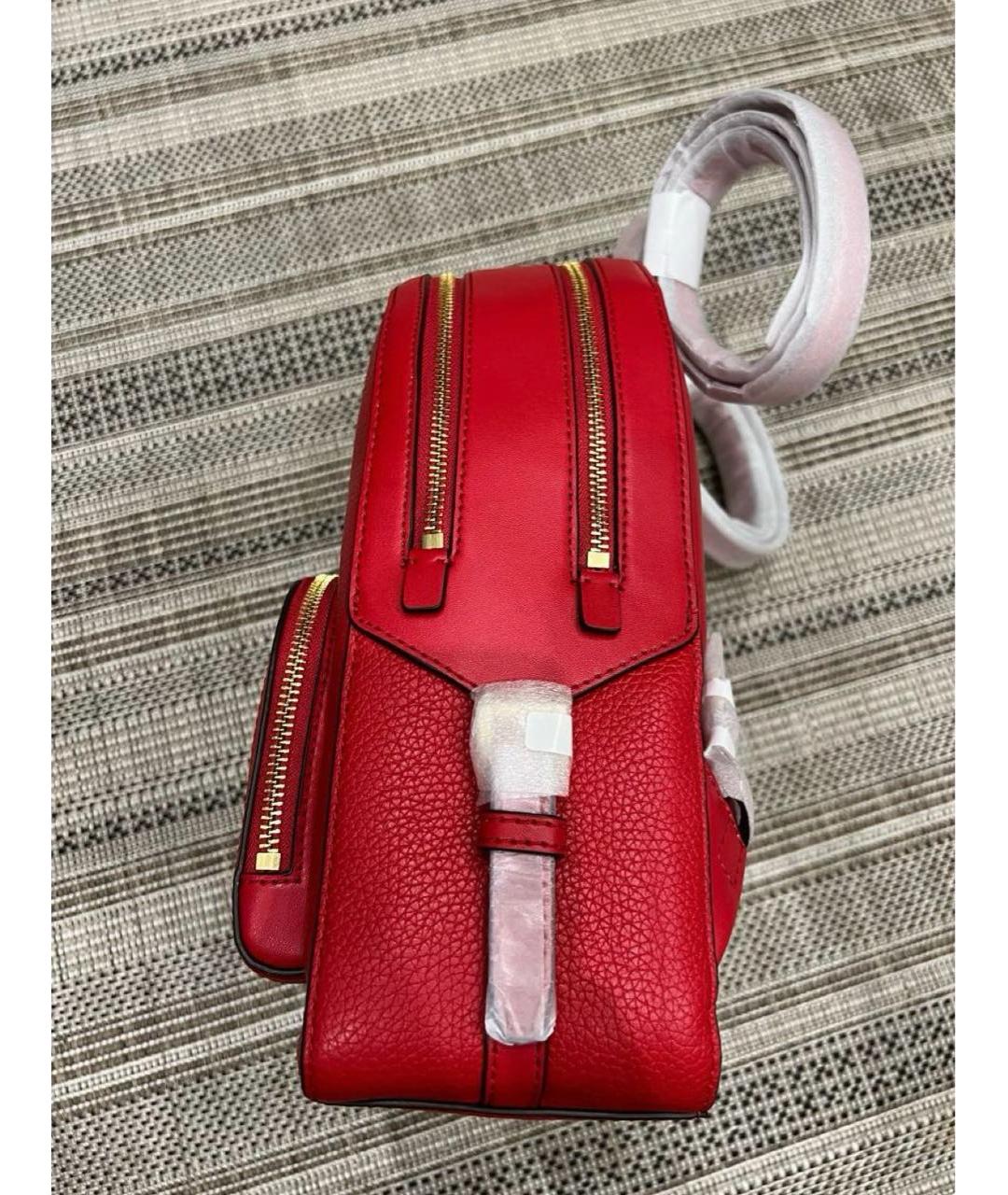 MICHAEL KORS Красный кожаный рюкзак, фото 4