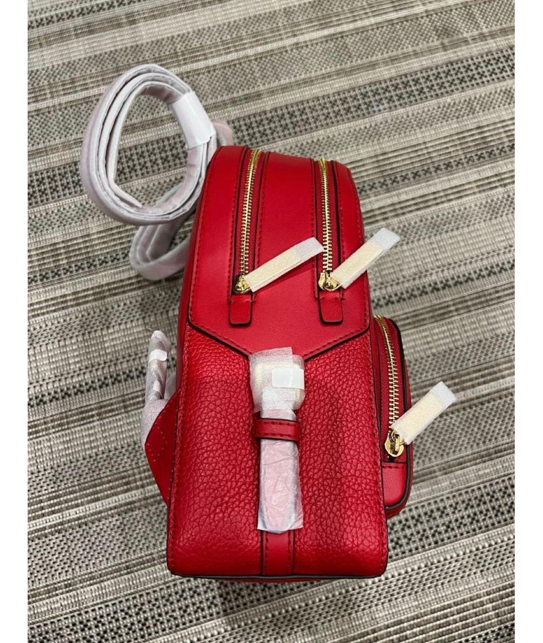 MICHAEL KORS Красный кожаный рюкзак, фото 5