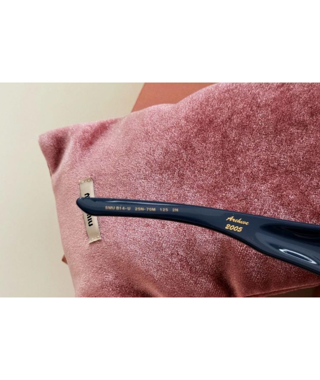 MIU MIU Синие пластиковые солнцезащитные очки, фото 3