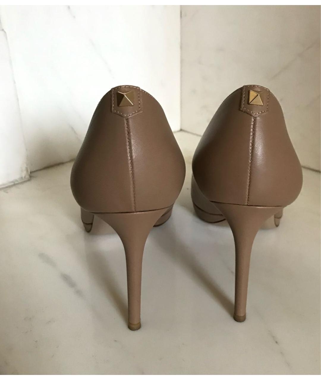 VALENTINO Бежевые кожаные туфли, фото 5