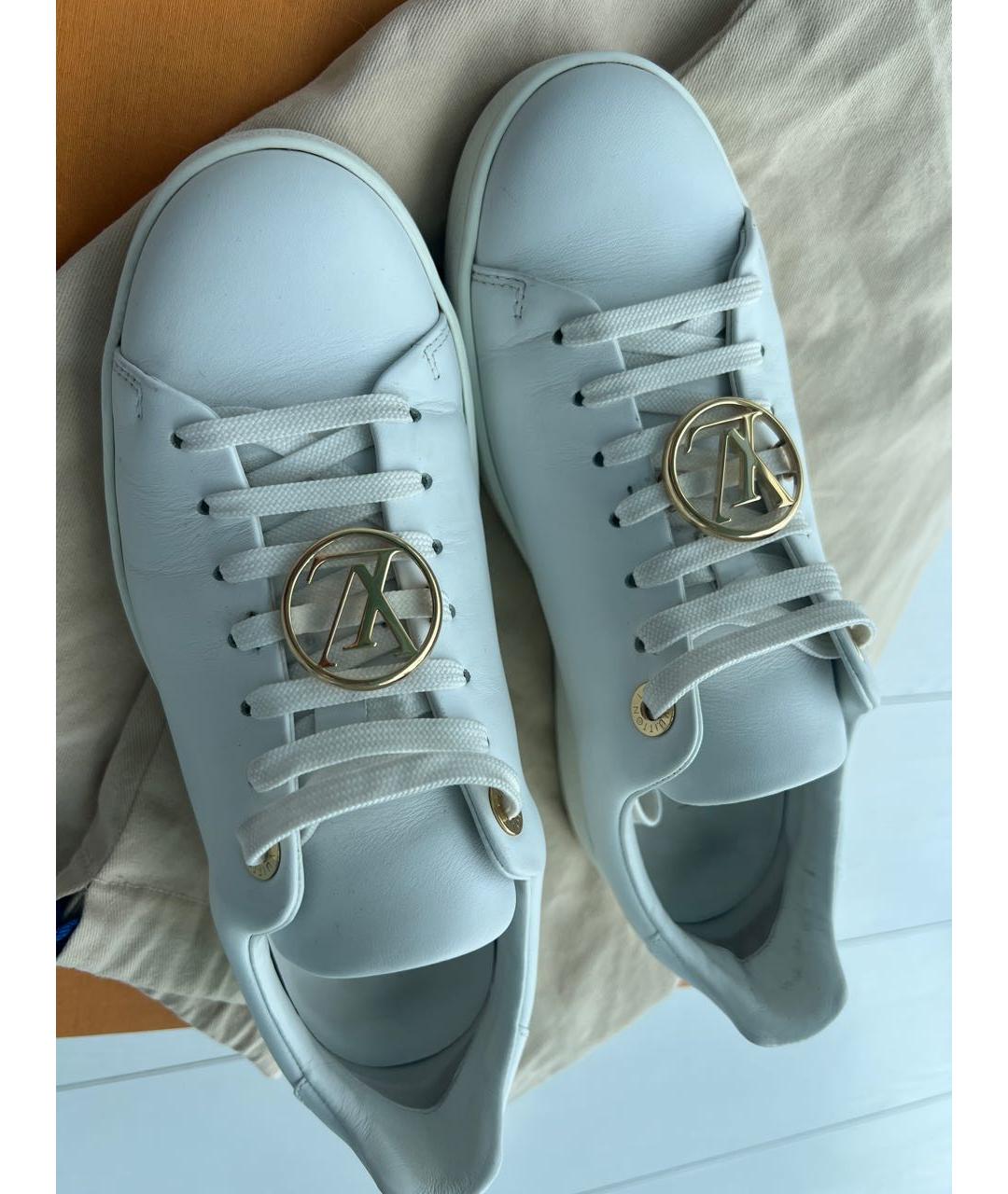 LOUIS VUITTON Белые кожаные кеды, фото 3