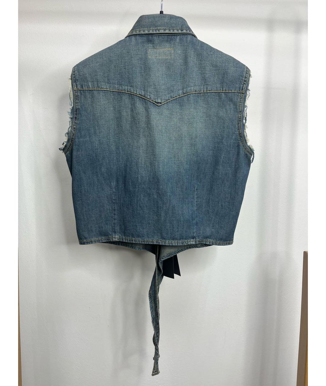 SAINT LAURENT Синий жилет, фото 4
