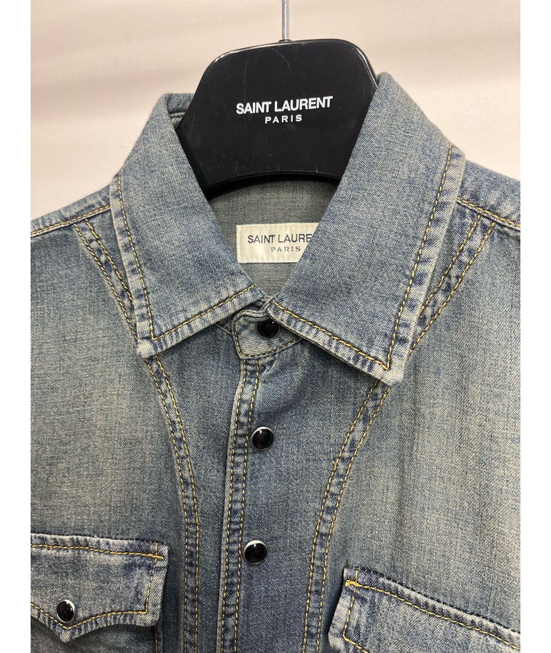 SAINT LAURENT Синий жилет, фото 2