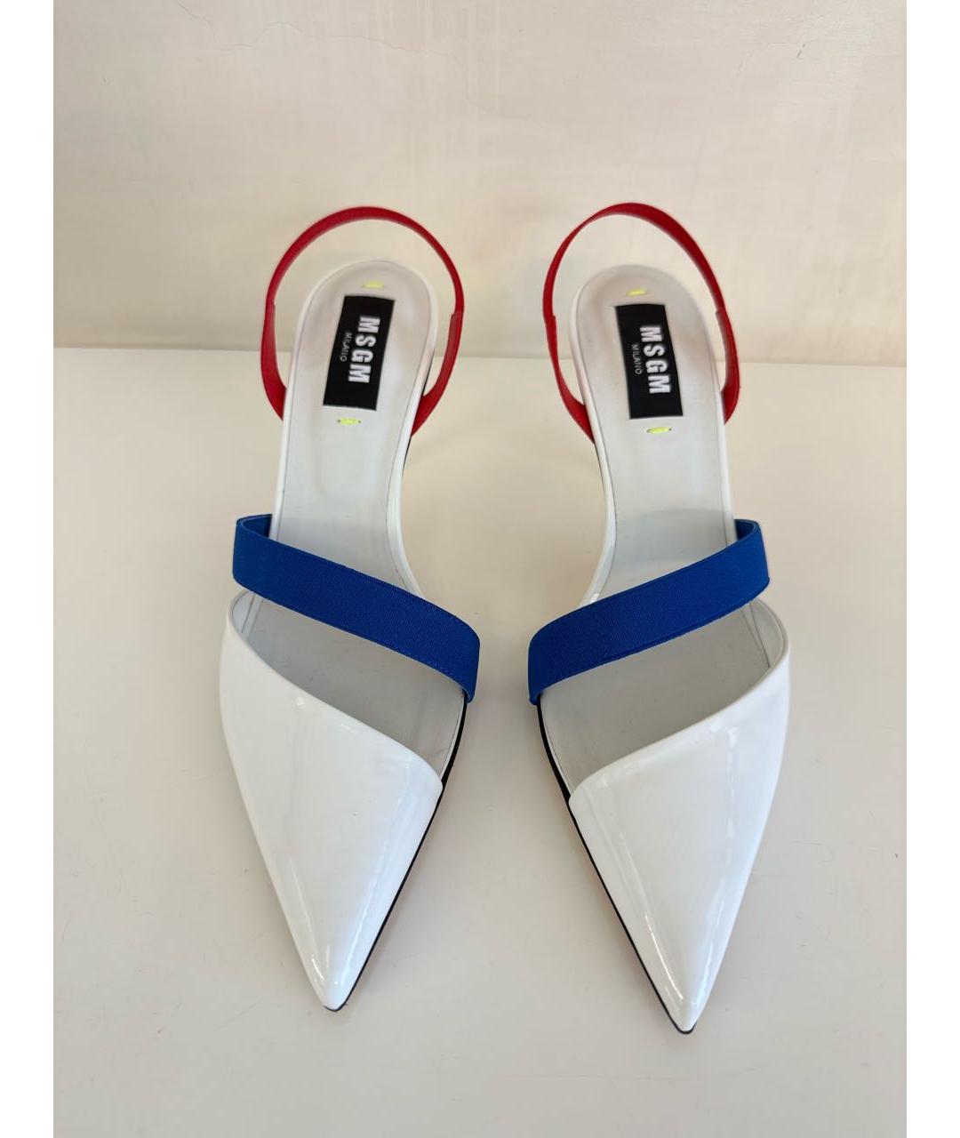 MSGM Белые кожаные туфли, фото 3