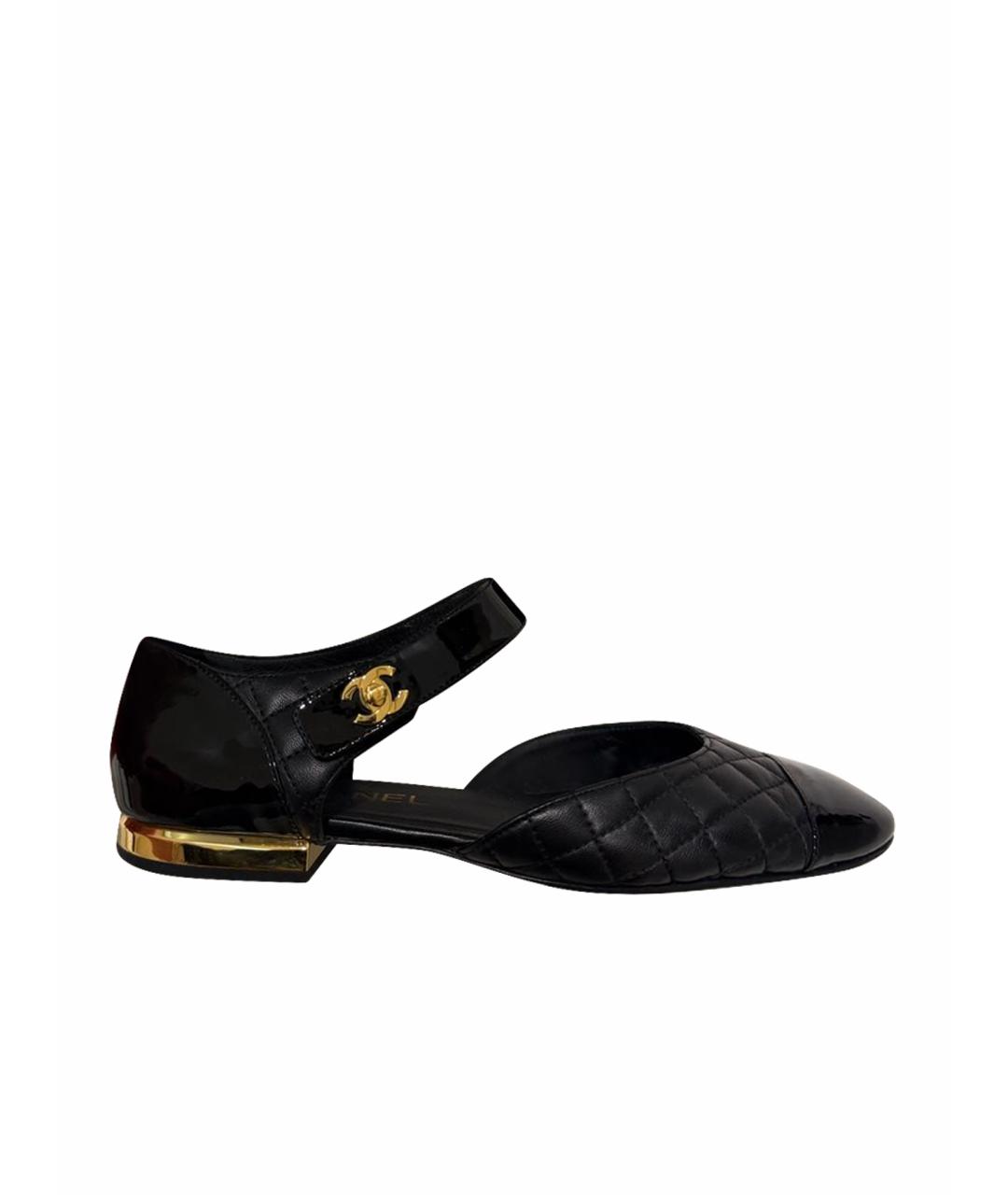 CHANEL Черные кожаные туфли, фото 9