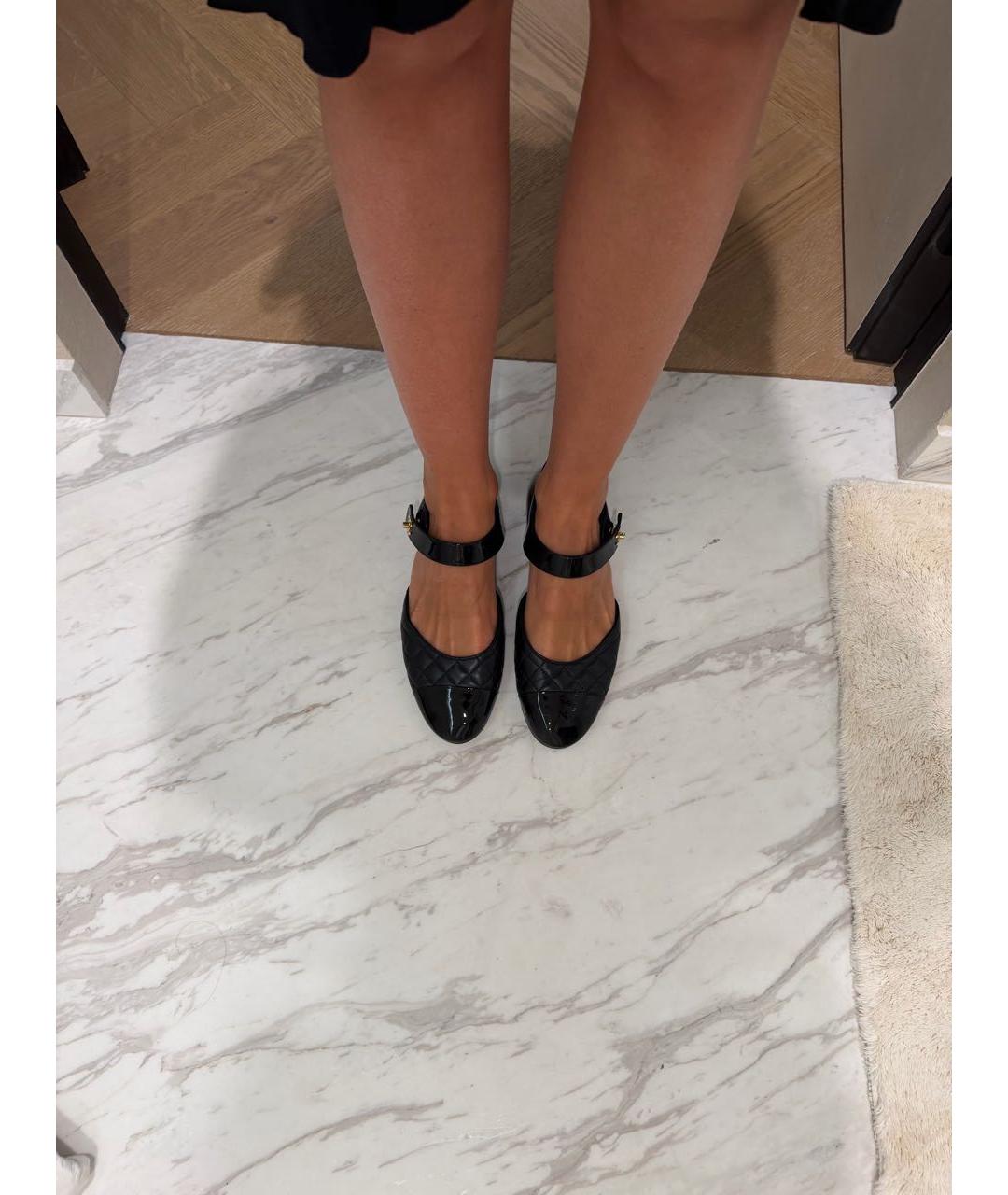 CHANEL Черные кожаные туфли, фото 8