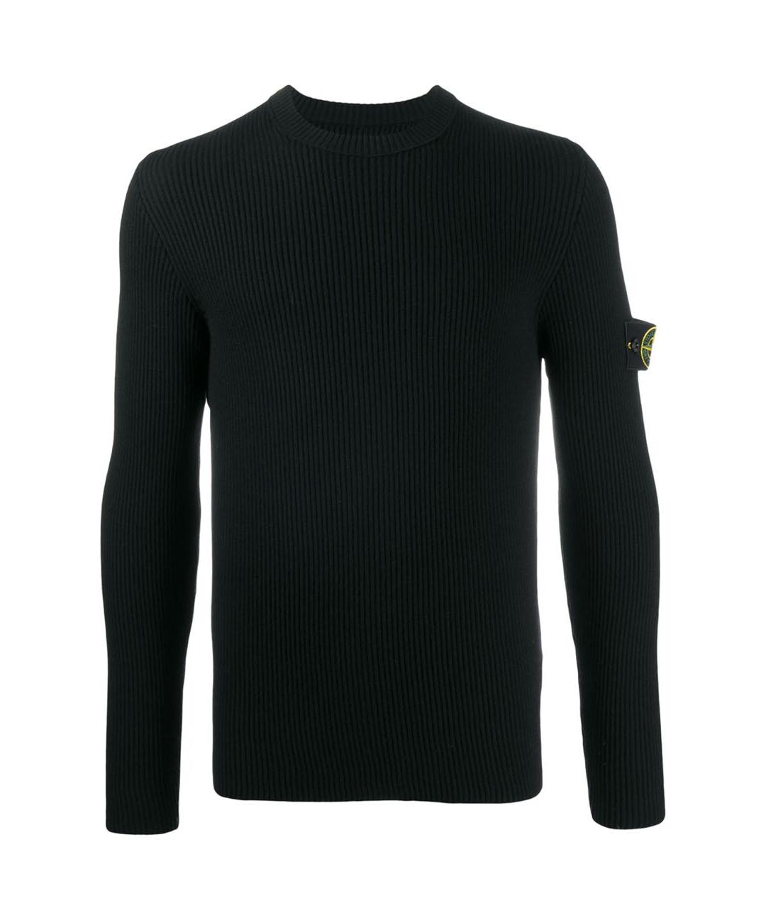 STONE ISLAND Черный шерстяной джемпер / свитер, фото 1
