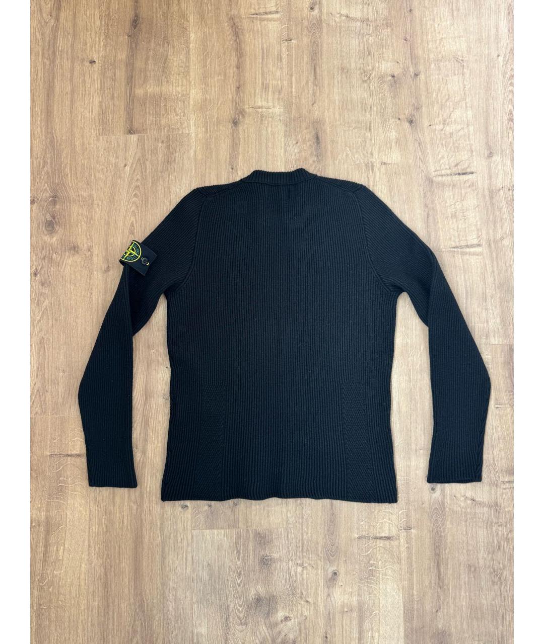 STONE ISLAND Черный шерстяной джемпер / свитер, фото 7