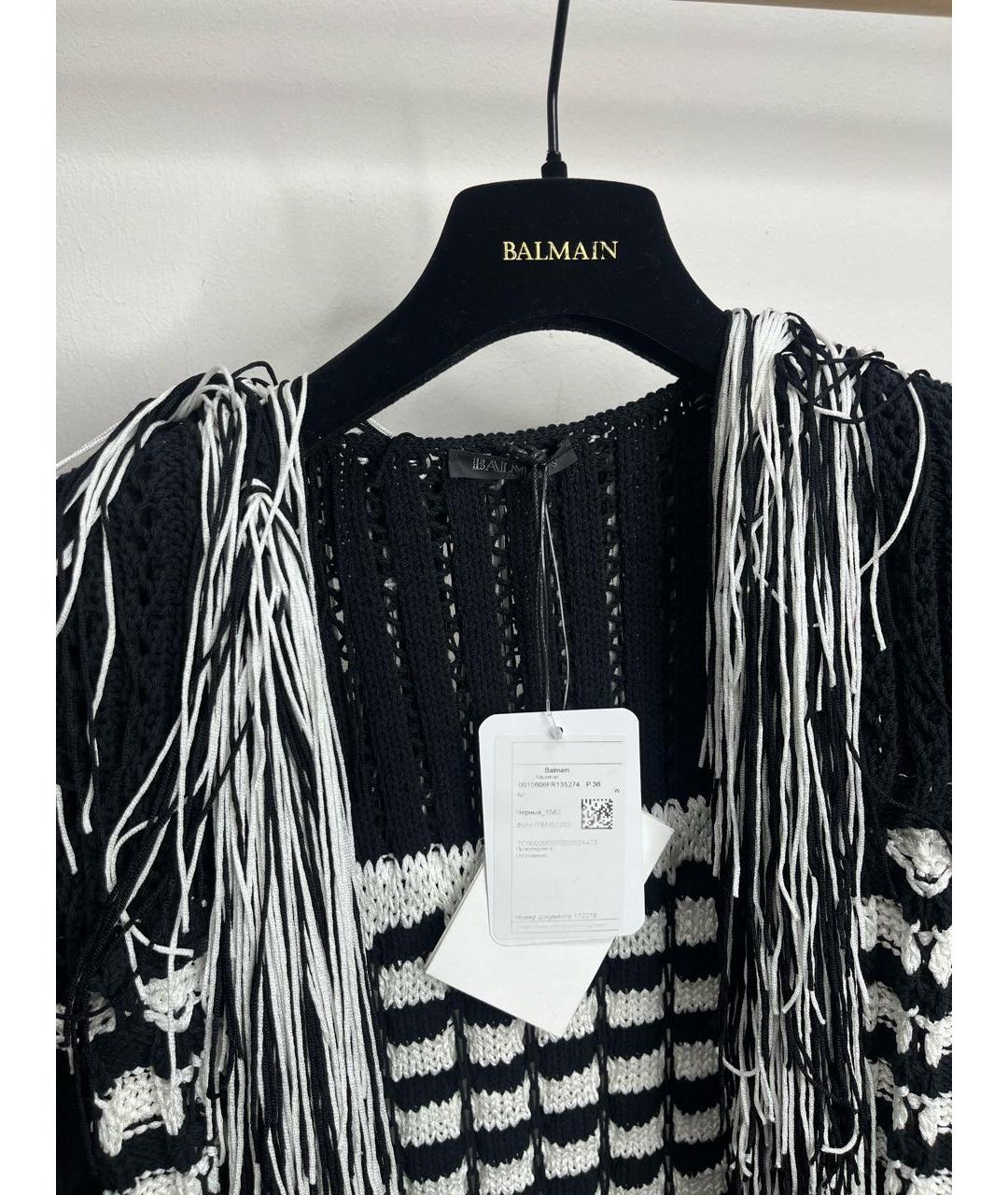 BALMAIN Черный хлопковый кардиган, фото 3