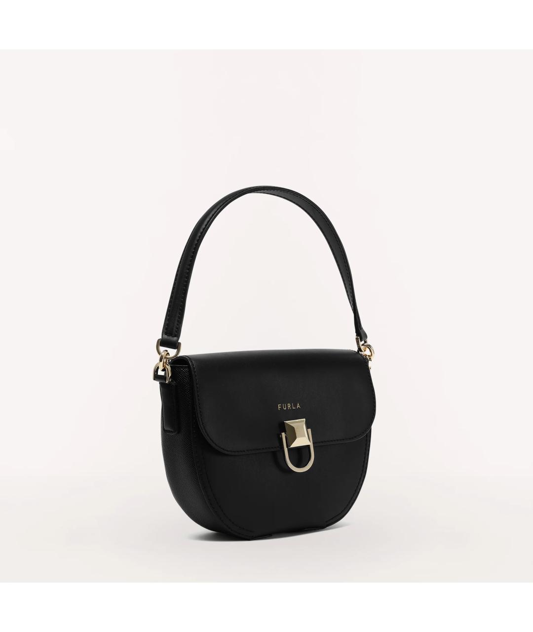 FURLA Черная кожаная сумка через плечо, фото 2