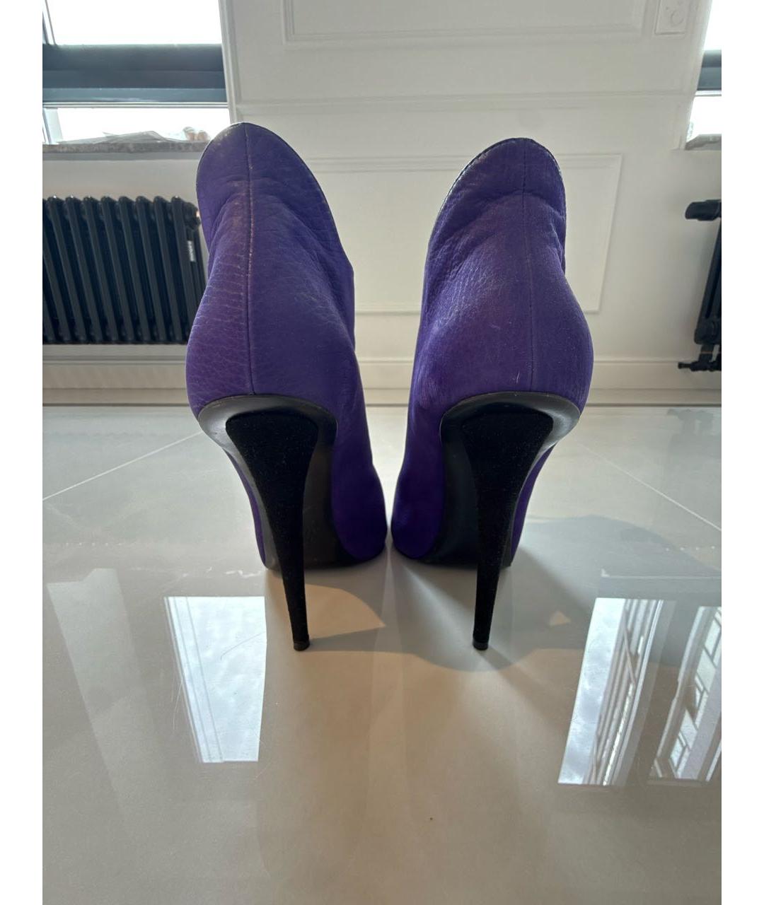 GIUSEPPE ZANOTTI DESIGN Фиолетовые нубуковые ботильоны, фото 2
