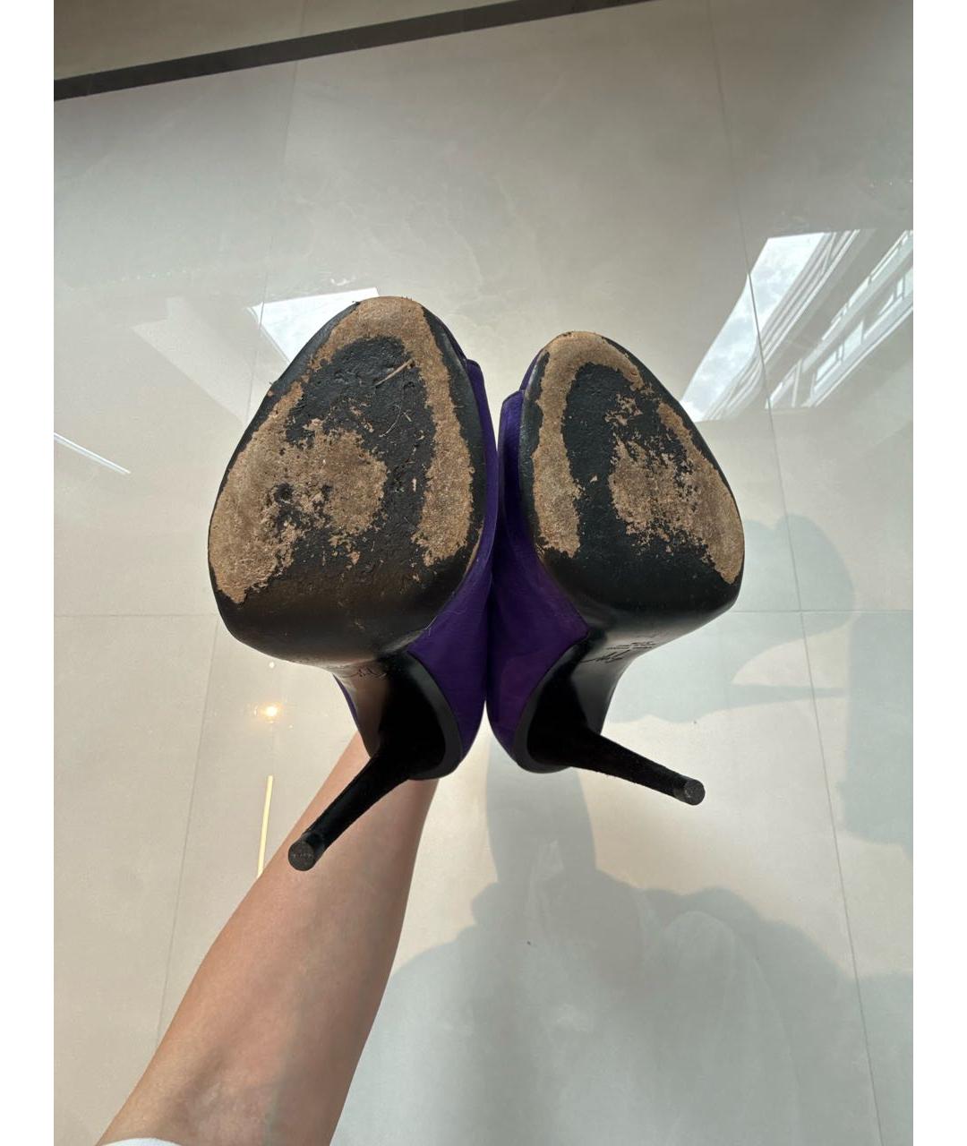 GIUSEPPE ZANOTTI DESIGN Фиолетовые нубуковые ботильоны, фото 4