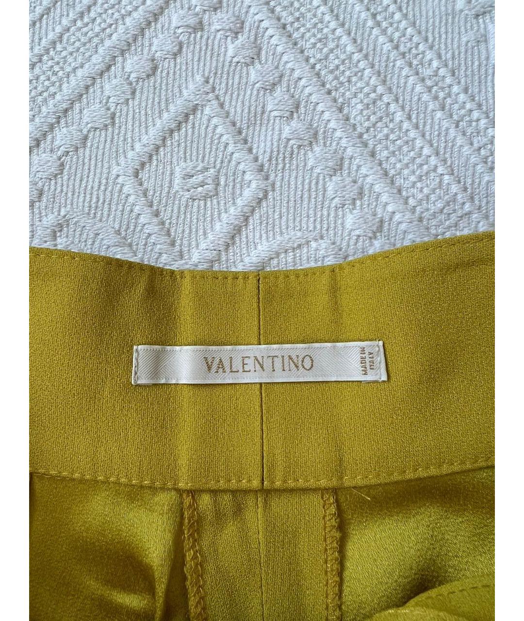 VALENTINO Желтые ацетатные брюки широкие, фото 3