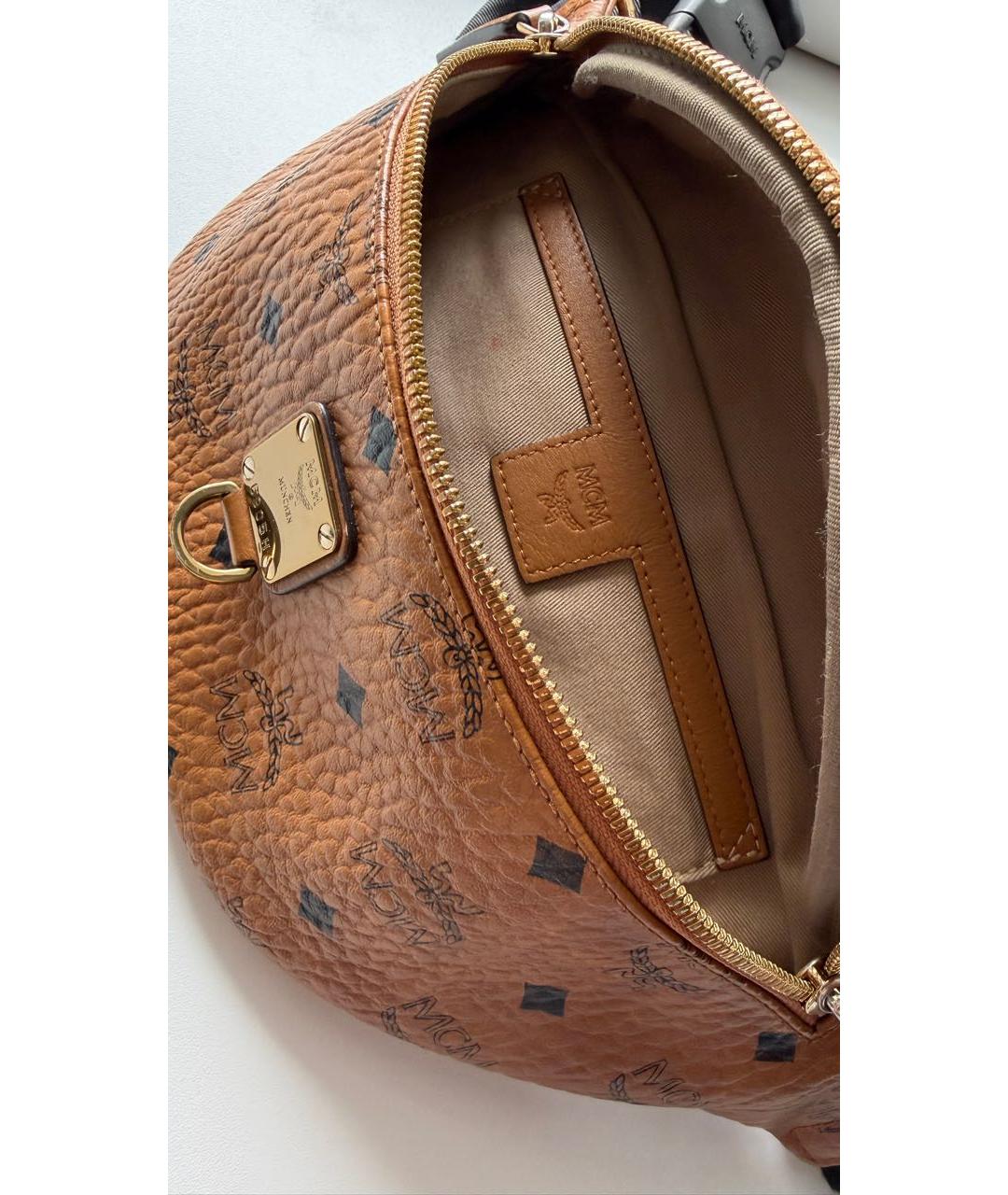 MCM Коричневая поясная сумка, фото 3