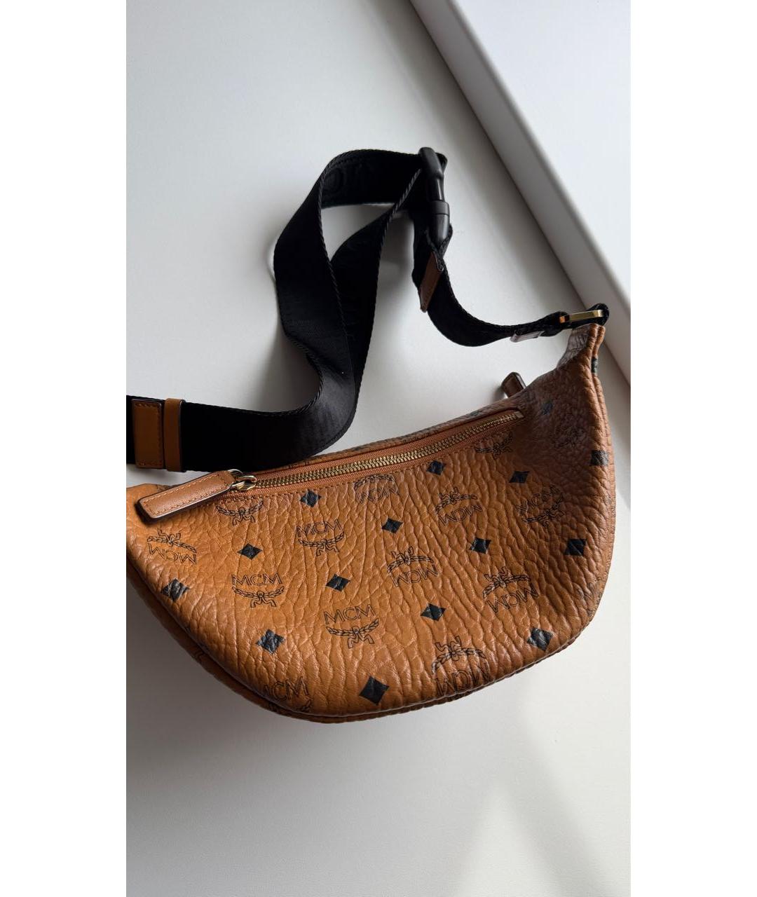 MCM Коричневая поясная сумка, фото 2