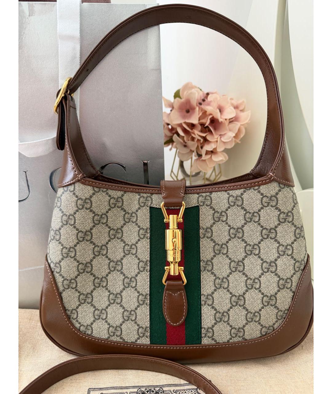 GUCCI Бежевая сумка с короткими ручками, фото 9